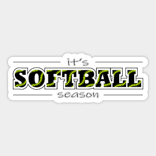 It's Softball Season - Ball Pattern Sticker